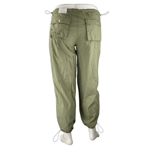 NEW Pacsun Women's Green Parachute High Rise Jogger Trousers Casual Pants Size L - Picture 3 of 5